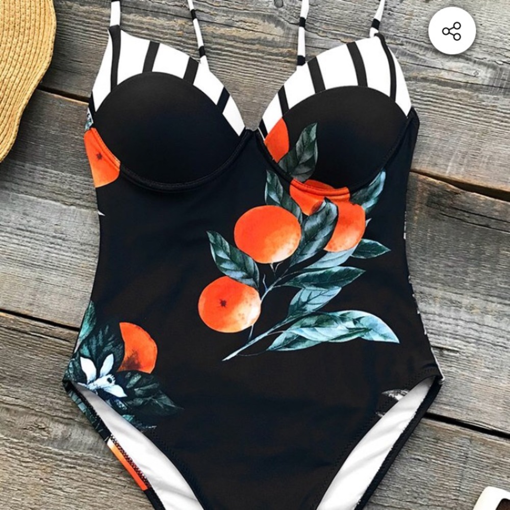 NWT Cupshe one-piece bathing suit with oranges